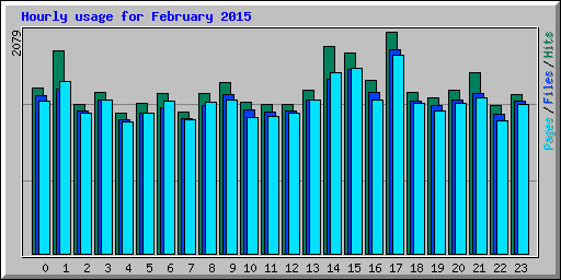 Hourly usage for February 2015