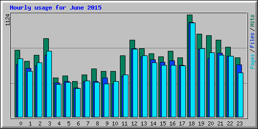 Hourly usage for June 2015