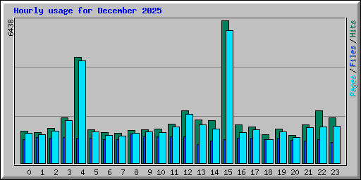 Hourly usage for December 2025