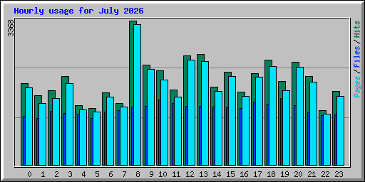 Hourly usage for July 2026