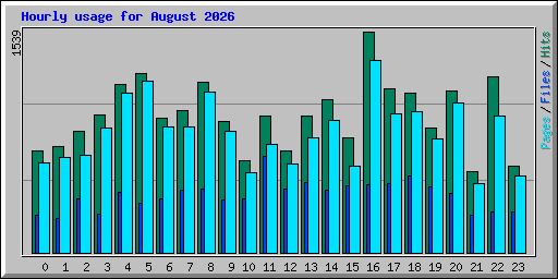 Hourly usage for August 2026